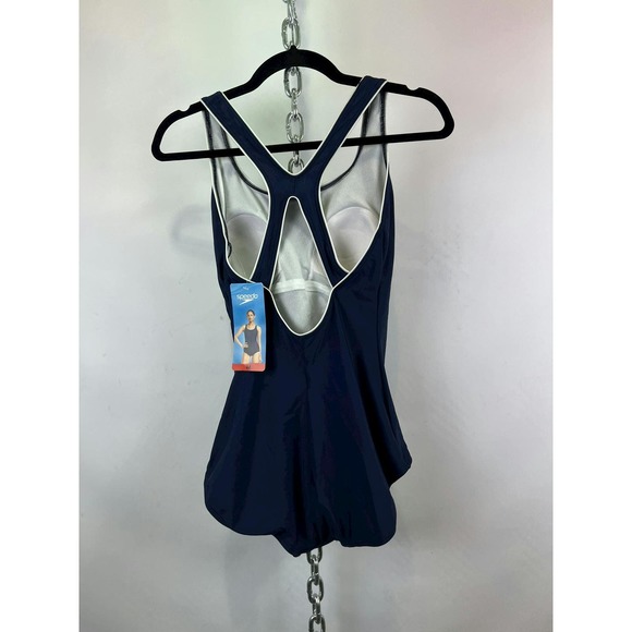 NWT Speedo‎ Navy One Piece Swimsuit Size Medium NEW - Picture 2 of 6